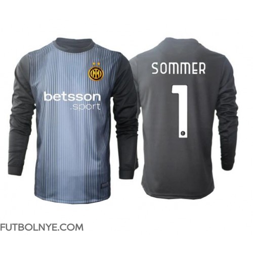 Camiseta Inter Milan Yann Sommer #1 Portero Primera Equipación 2025-26 manga larga